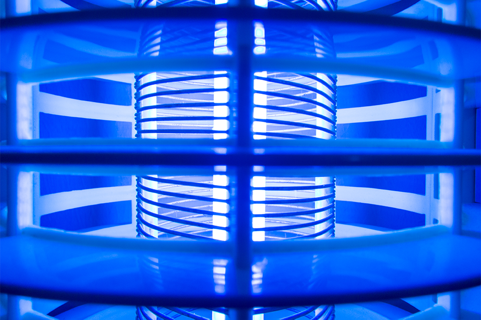 Closeup of a UV light