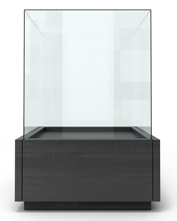 black and glass display