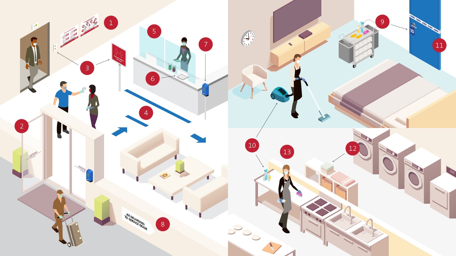 hotel hospitality illustration