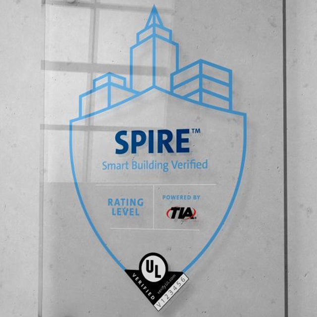 SPIRE plaque awarded to a Smart Building