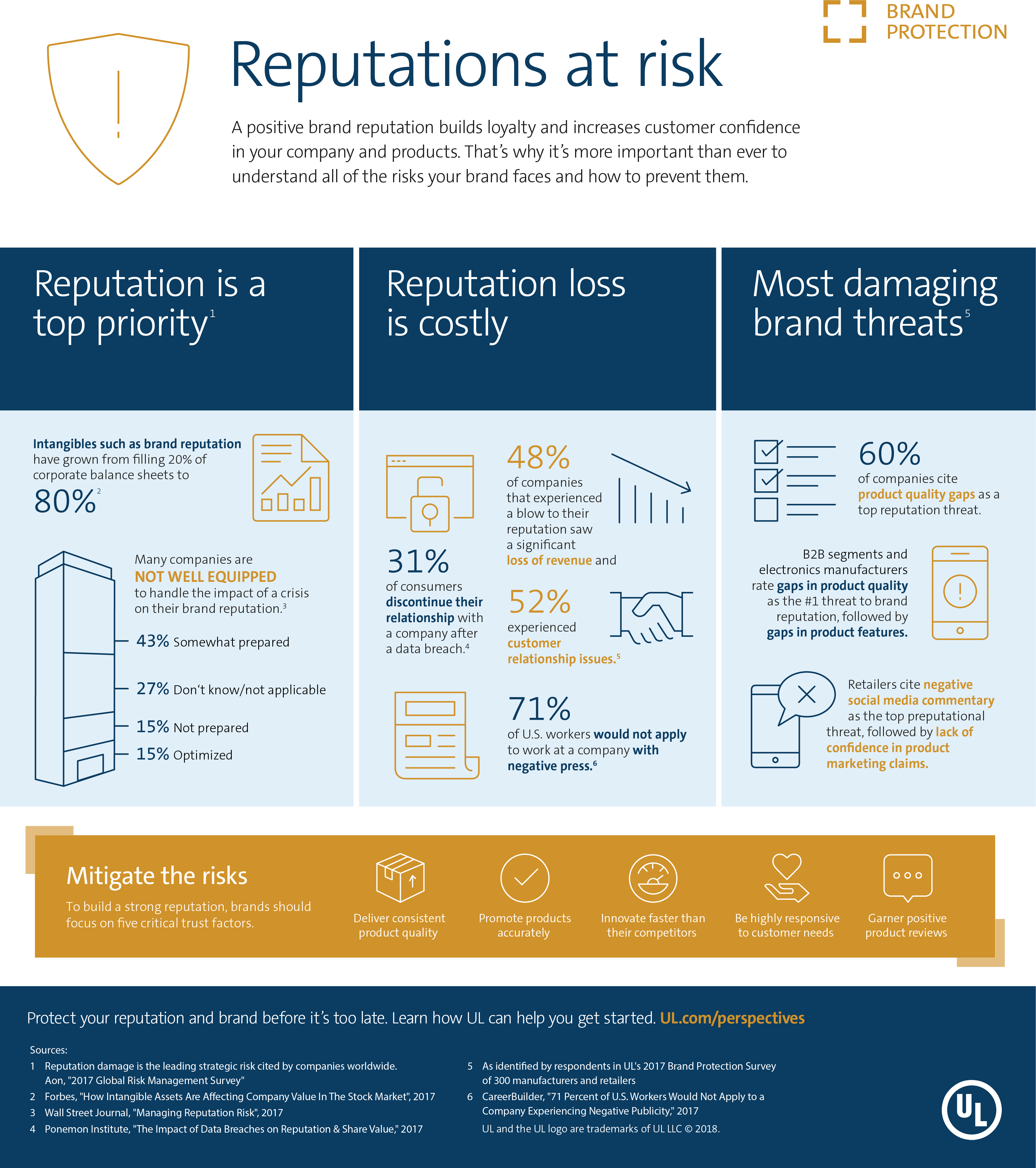 infographic representing brand risks